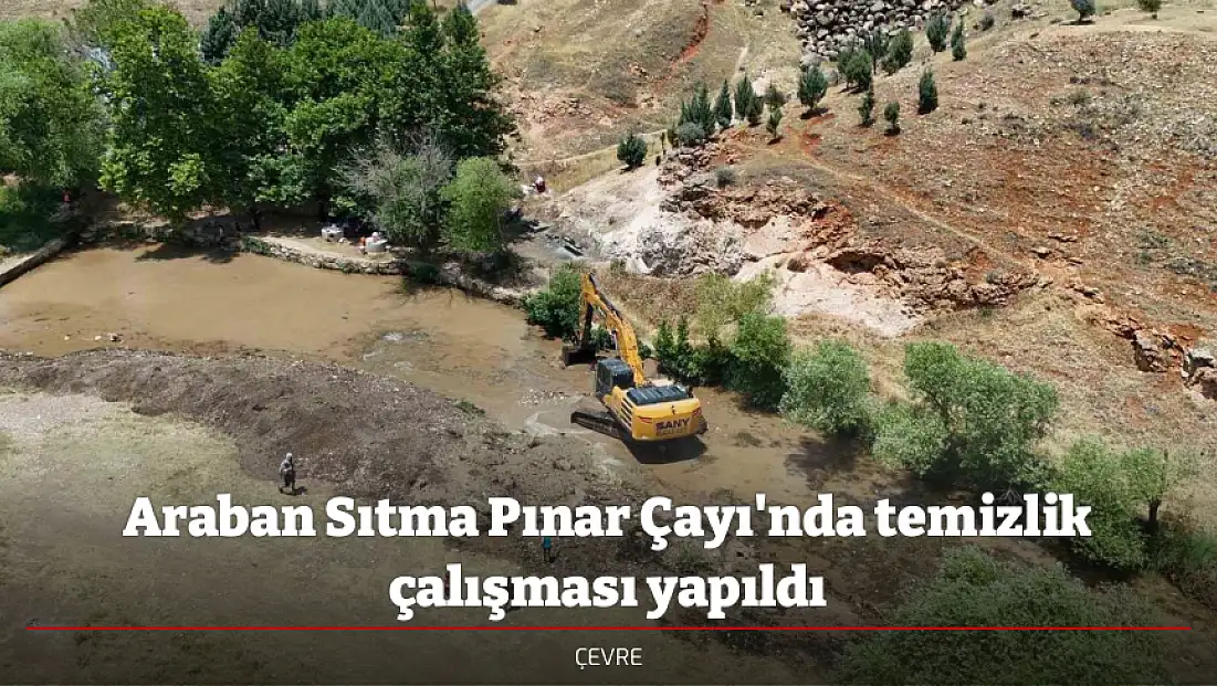 Araban Sıtma Pınar Çayı'nda temizlik çalışması yapıldı