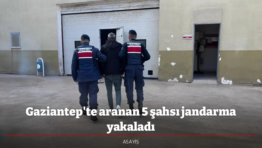Gaziantep'te aranan 5 şahsı jandarma yakaladı