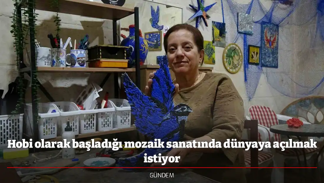 Hobi olarak başladığı mozaik sanatında dünyaya açılmak istiyor