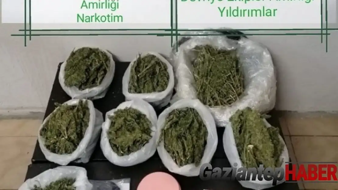 4 kilo 280 gram esrar ele geçirildi