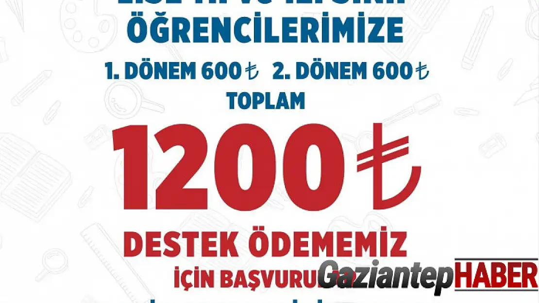 70 bin öğrenciye yapılacak bin 200 TL'lik destekte son başvuru tarihi uzatıldı