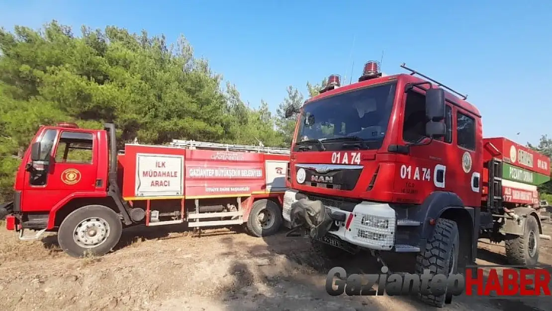 Adana ve Osmaniye'deki orman yangınlarına Gaziantep'ten destek