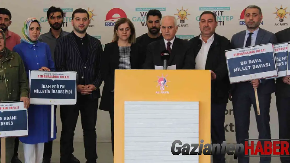 AK Parti Gaziantep'ten '27 Mayıs' açıklaması