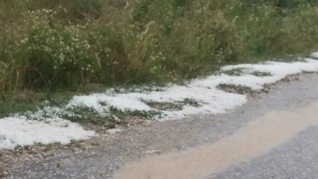 Amasya'da ceviz büyüklüğündeki dolu, tarım alanlarını vurdu