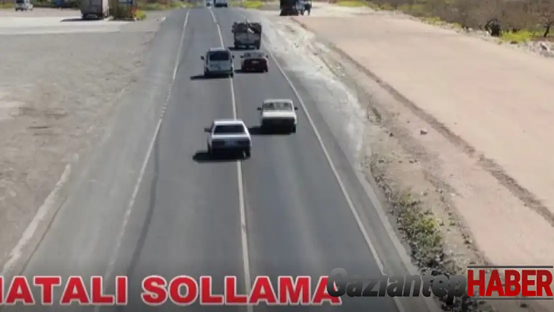 Araçların hatalı sollama ve kırmızı ışık ihlal anları kamerada