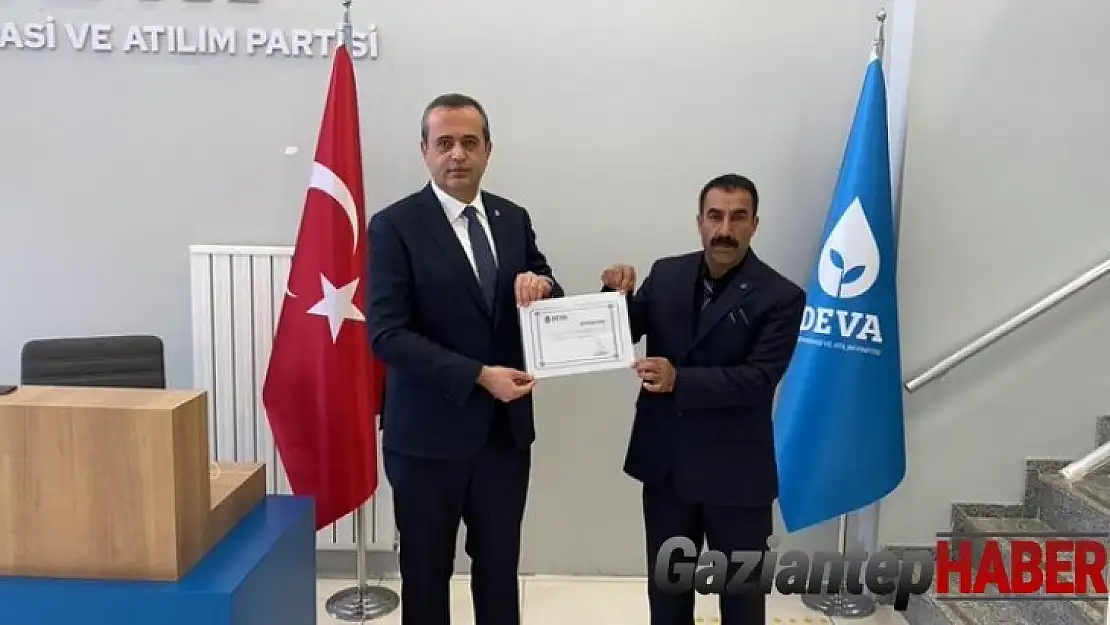 Deva Partisi Oğuzeli ilçe başkanı belli oldu