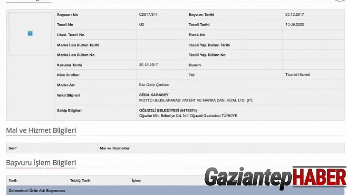 Ezo Gelin çorbasına tescillendi