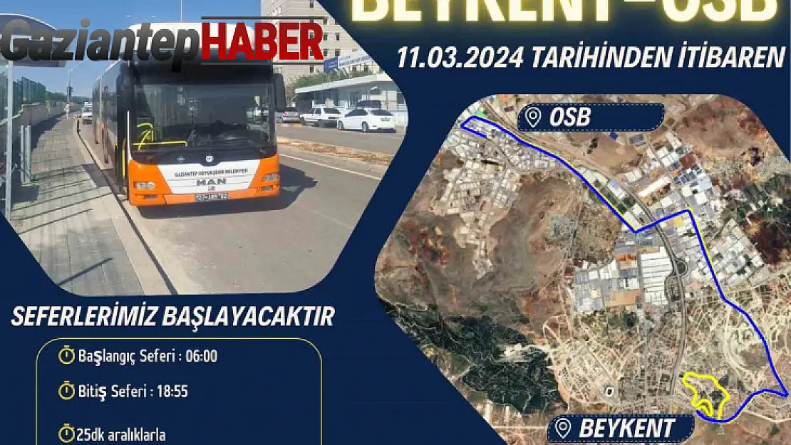 Gaziantep Büyükşehir 3 yeni otobüs hattını hizmete açıyor