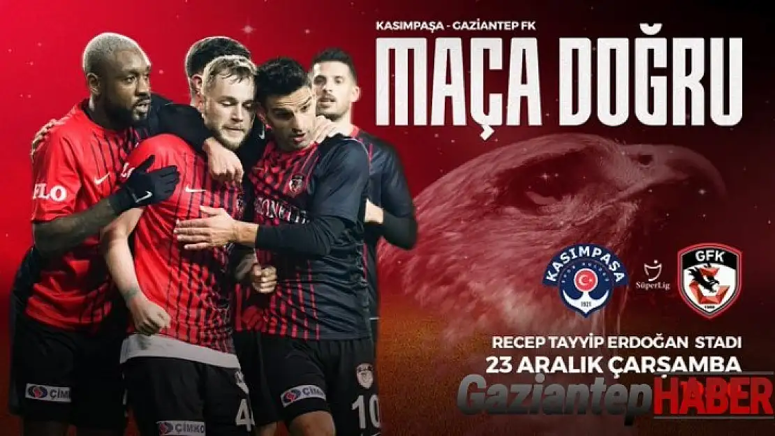 Gaziantep Futbol Kulübümüz, Süper Lig'in 14. haftasında Kasımpaşa'ya konuk oluyor.