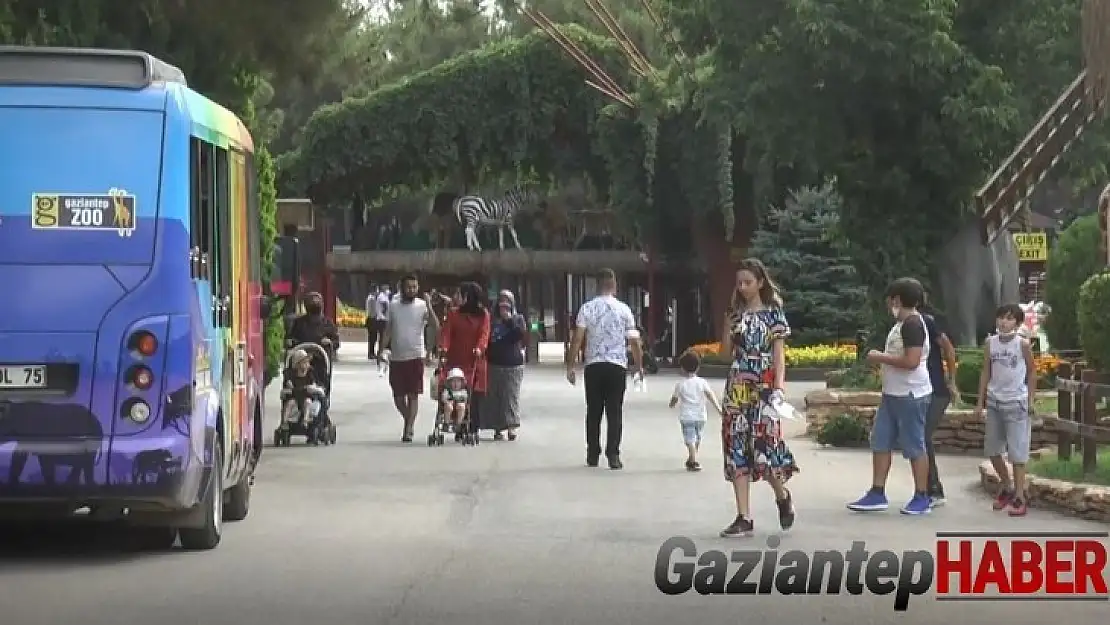 Gaziantep Hayvanat Bahçesi'nde bayram yoğunluğu