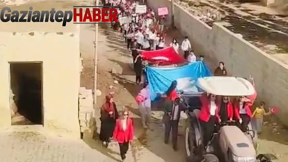 Gaziantep'in kırsal mahallelerinde 29 Ekim ve 100. yıl coşkusu