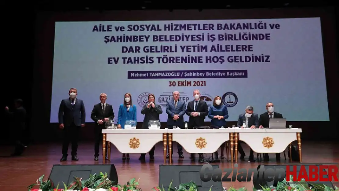 Gaziantep Şahinbey'de 100 yetim aile ev sahibi oldu