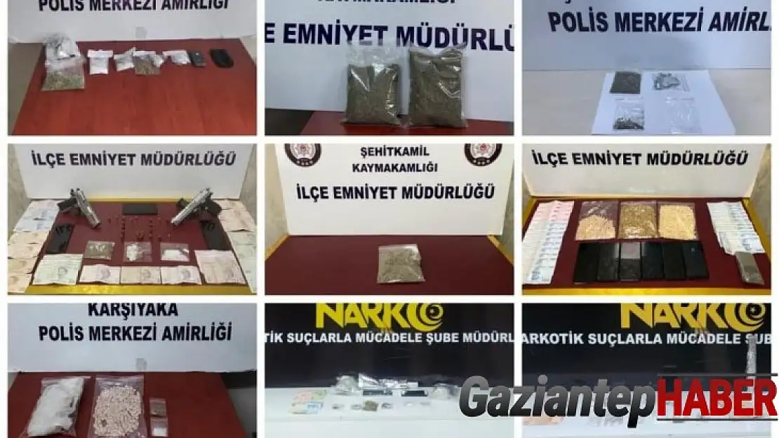 Gaziantep'te 1 haftada 33 uyuşturucu satıcısı tutuklandı
