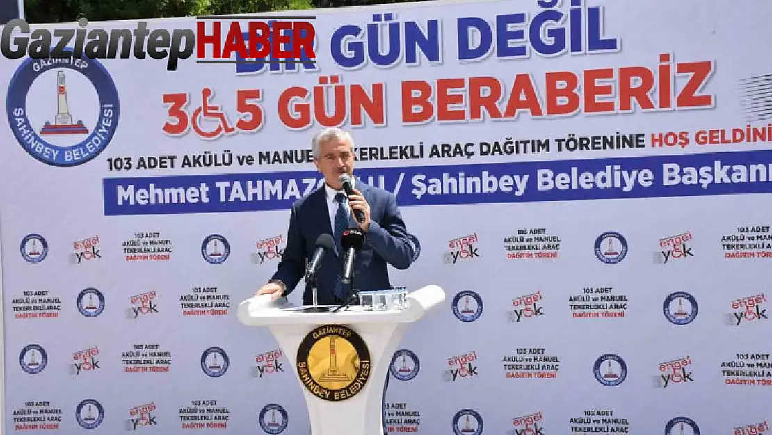 Gaziantep'te 103 engelliye akülü ve manuel tekerlekli sandalye dağıtıldı