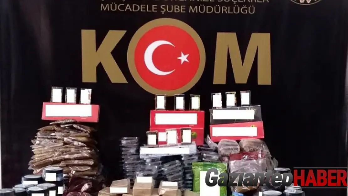 Gaziantep'te 134 kilogram kaçak nargile tütünü ele geçirildi
