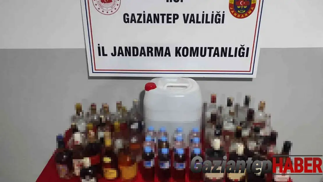 Gaziantep'te 135 litre kaçak alkol ele geçirildi