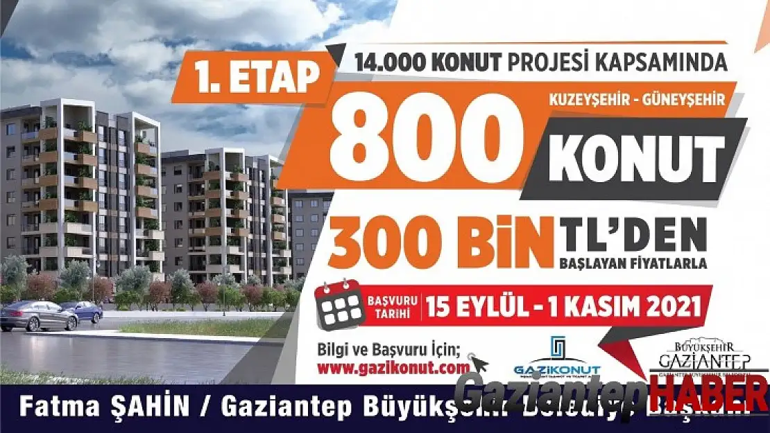 Gaziantep'te 14 bin konut için ön talep toplanmaya başlandı