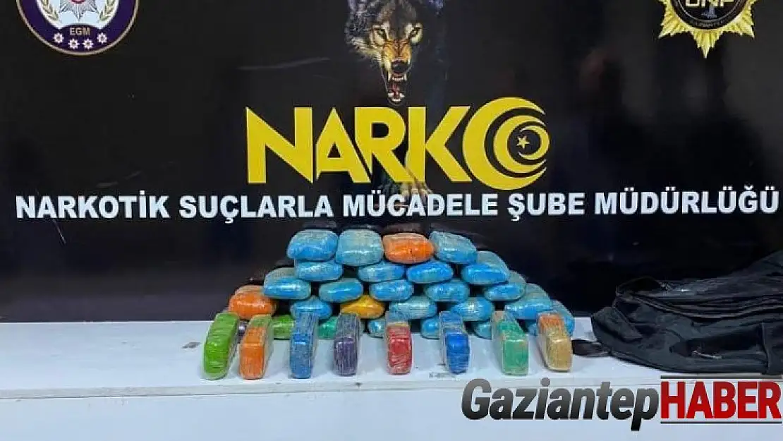 Gaziantep'te 16 kilo 650 gram eroin ele geçirildi