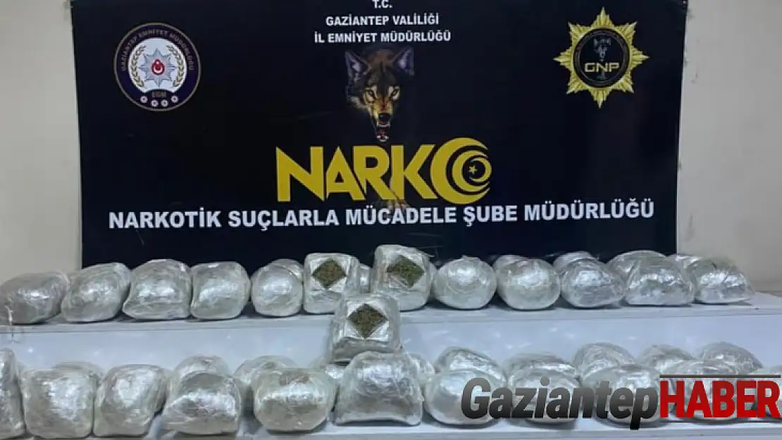 Gaziantep'te 28 kilo esrar ele geçirildi