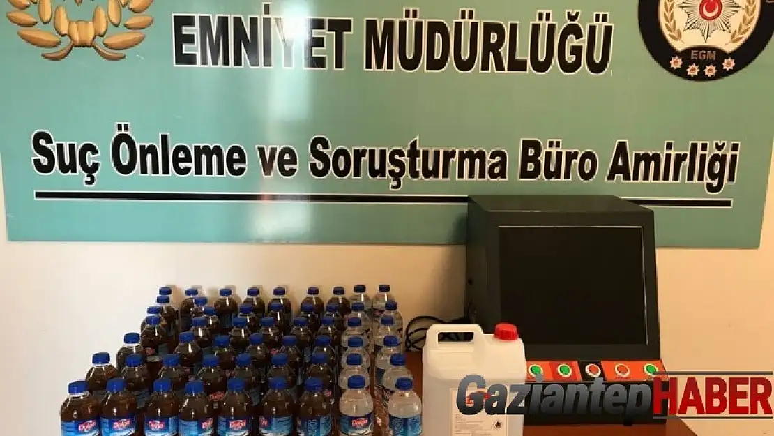 Gaziantep'te 31 litre kaçak alkol ele geçirildi