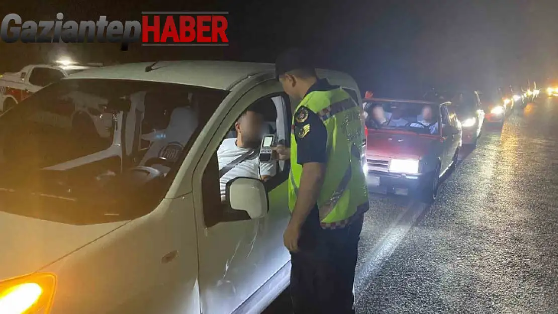 Gaziantep'te 35 sürücüye 225 bin TL alkol cezası