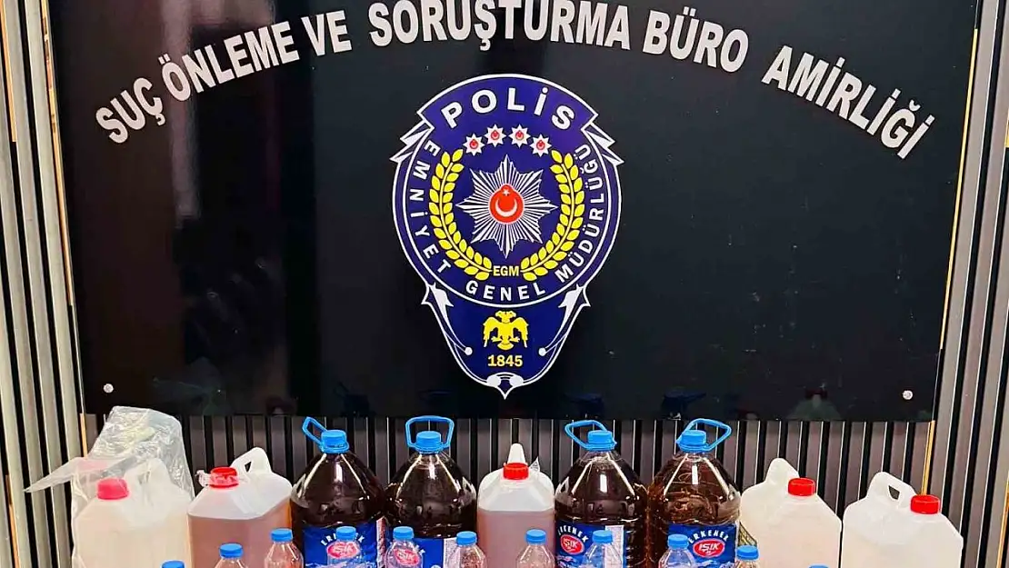 Gaziantep'te 55 litre sahte alkol ele geçirildi