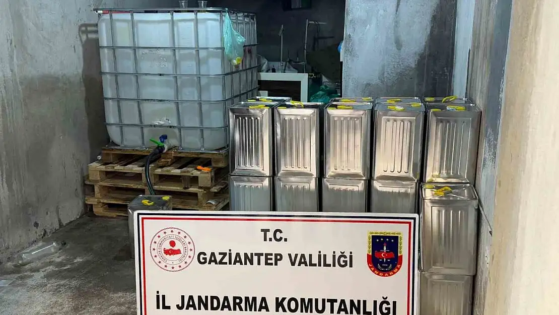 Gaziantep'te 583 bin TL değerinde sahte zeytinyağı ele geçirildi