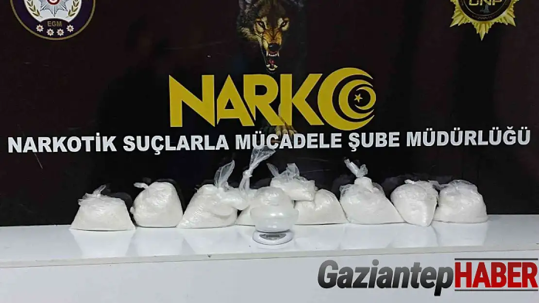 Gaziantep'te 8,5 kilo uyuşturucu ele geçirildi