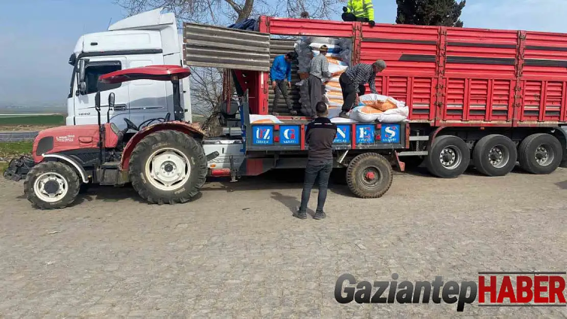 Gaziantep'te depremden etkilenen hayvan üreticilerine destek