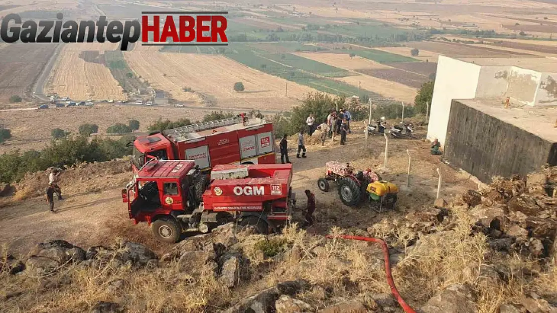 Gaziantep'te düşen yıldırım ormanlık alanı yaktı