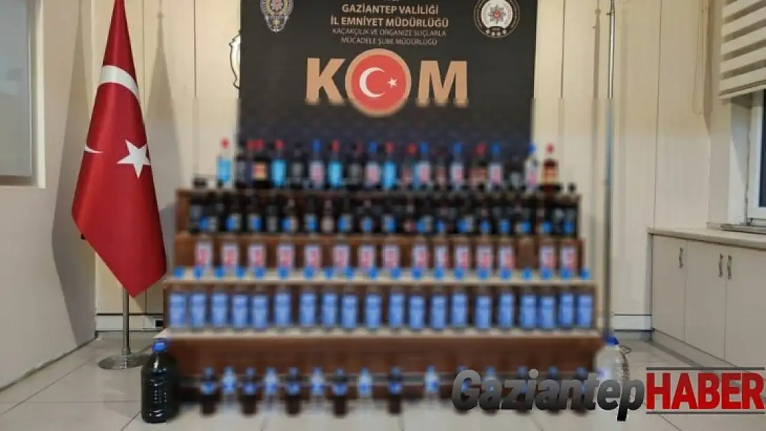 Gaziantep'te çok sayıda kaçak içki ele geçirildi