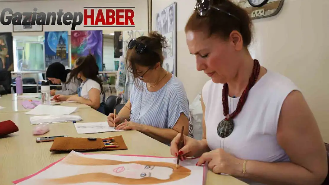 Gaziantep'te kadınlardan resim kurslarına yoğun ilgi