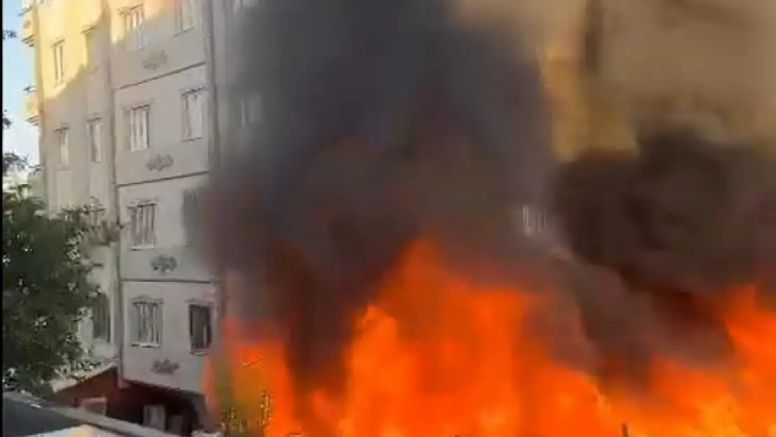 Gaziantep'te kafeteryada yangın paniği