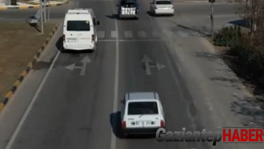 Gaziantep'te kırmızı ışık ihlali yapan 9 araca ceza