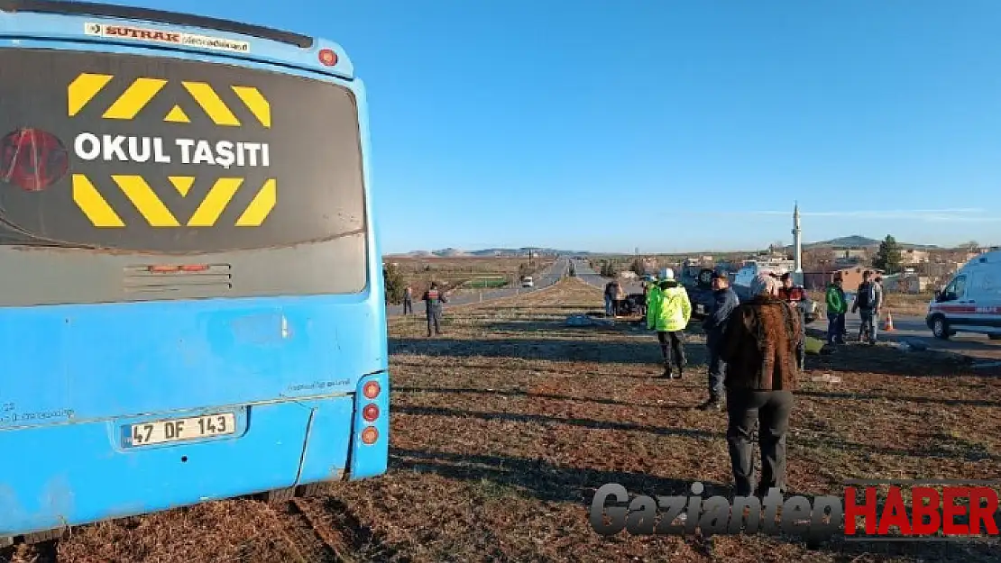 Gaziantep'te öğrenci servisi ile işçi servisi çarpıştı: 1 ölü, 12 yaralı