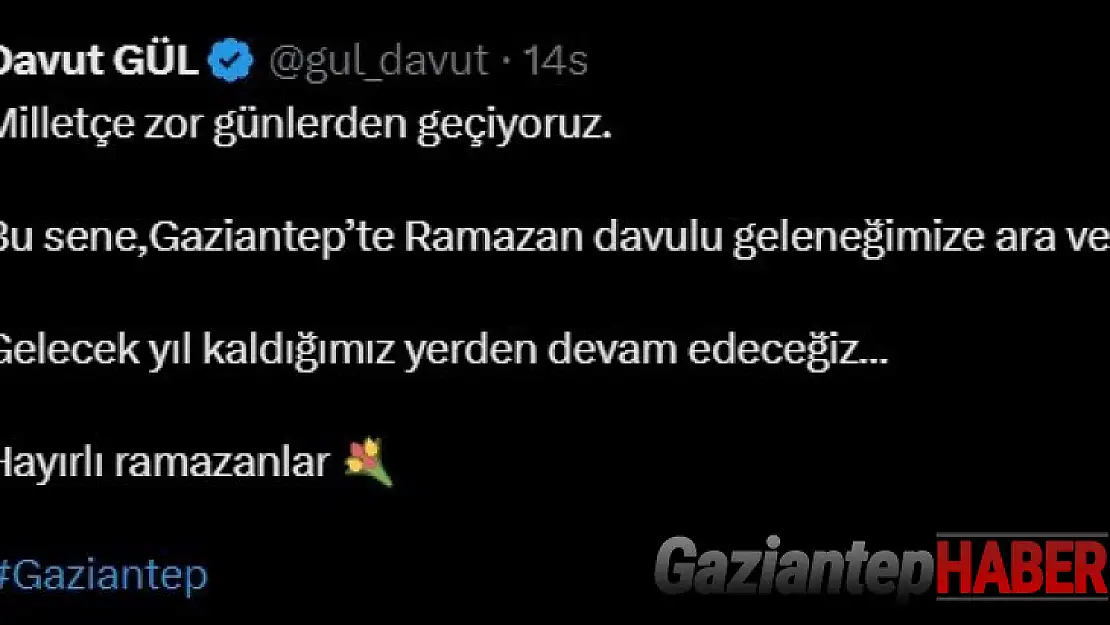 Gaziantep'te Ramazan davulu geleneği bu yıl olmayacak