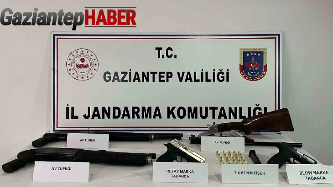 Gaziantep'te ruhsatız silah operasyonu: 8 gözaltı