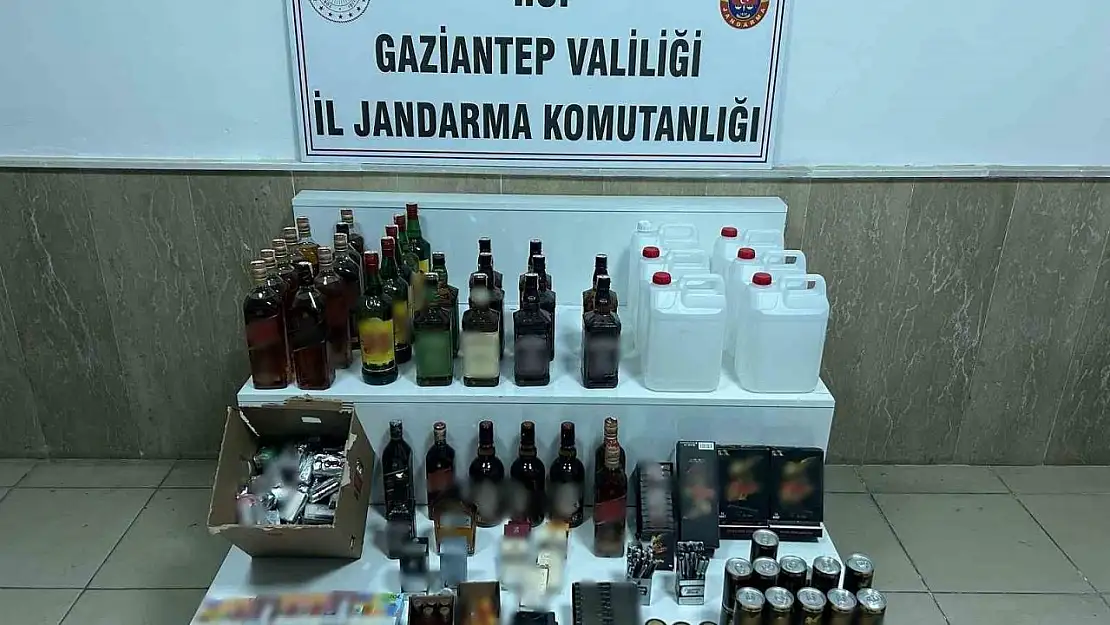Gaziantep'te sahte ve kaçak alkol operasyonu: 1 gözaltı