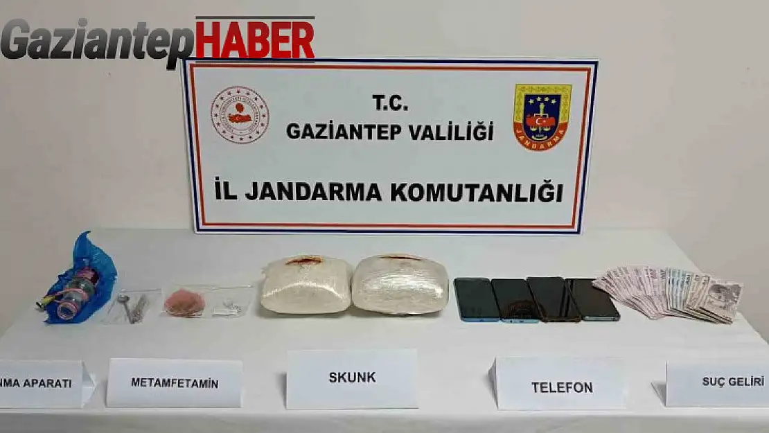 Gaziantep'te yolcu otobüsünde 2 kilo uyuşturucu bulundu