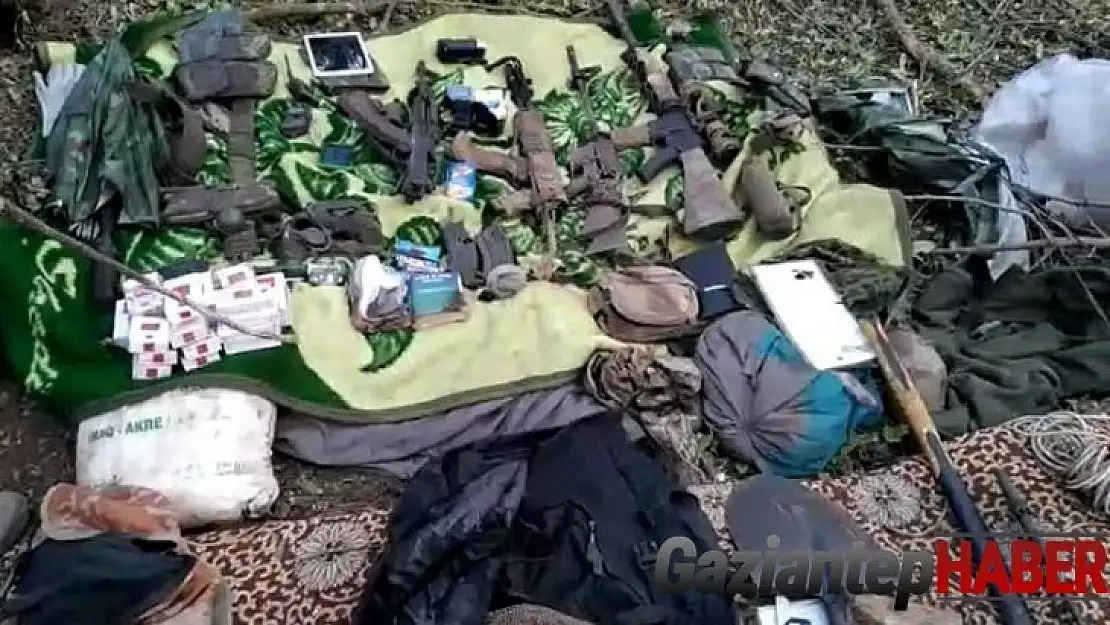 Irak kuzeyinde terör örgütü PKK'ya ait malzemeler ele geçirildi