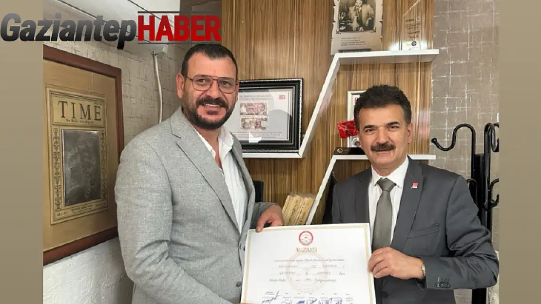 İş İnsanı Hasan Şencan Büyükşehir ve Şahinbey Meclis Üyesi Mazbatasını Aldı