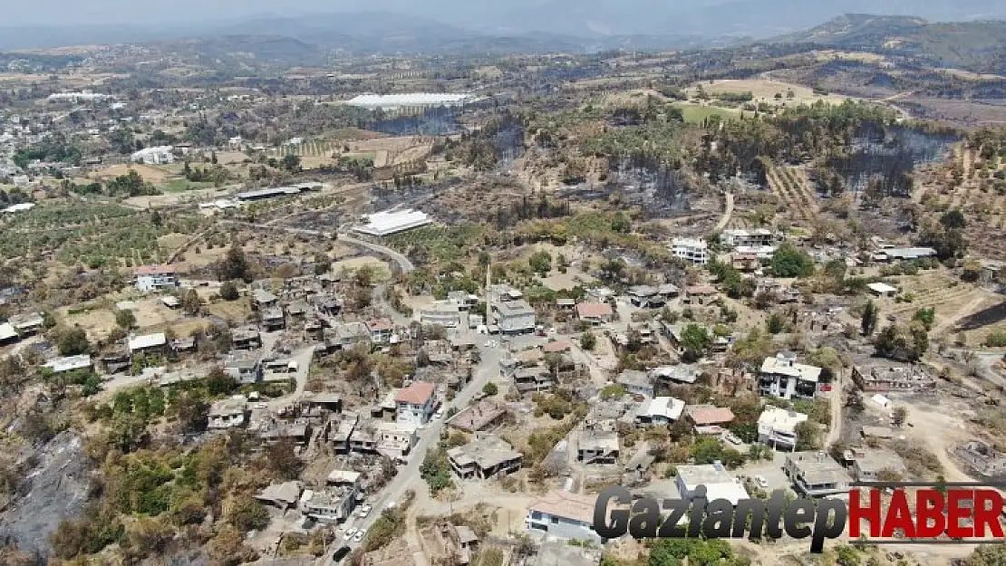 Manavgat 9 günlük yangın sonrası havadan görüntülendi