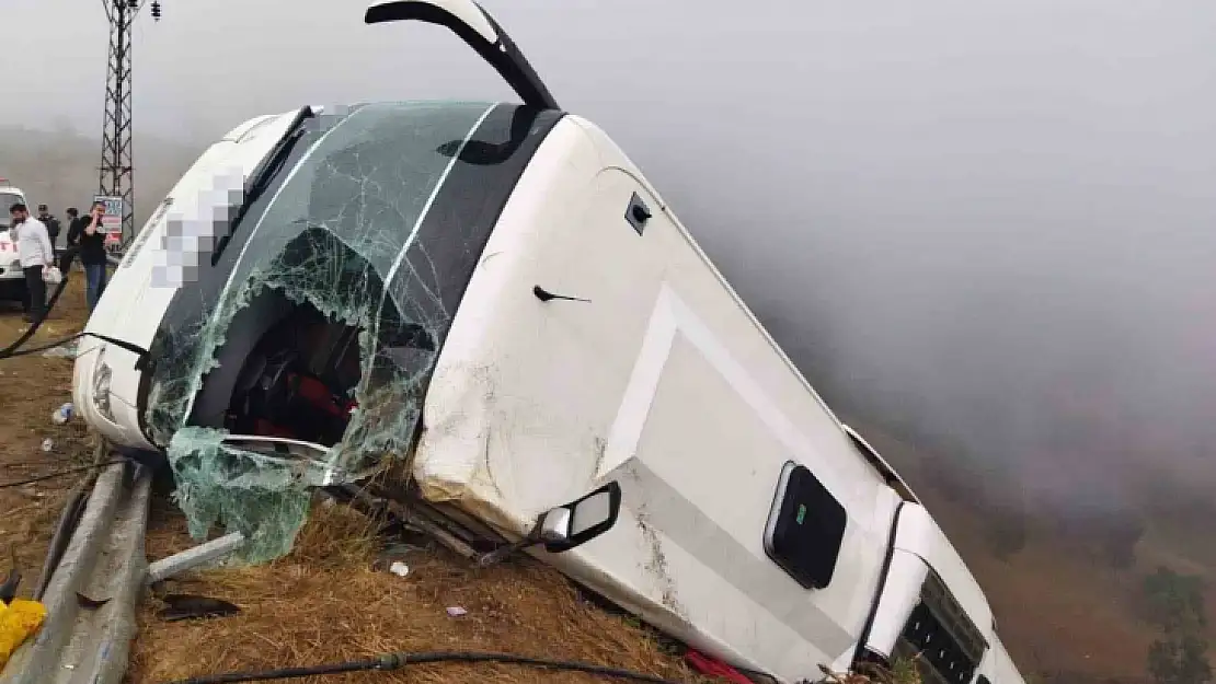 Mersin'de yolcu otobüsü uçuruma devrildi: 1 ölü, 14 yaralı