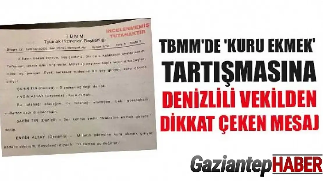 Millet Aç, Milletin Midesine Bir Şey Giriyor, Kuru Ekmek