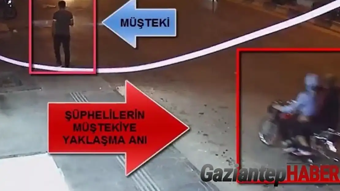 Motosikletli kapkaççı kamerada