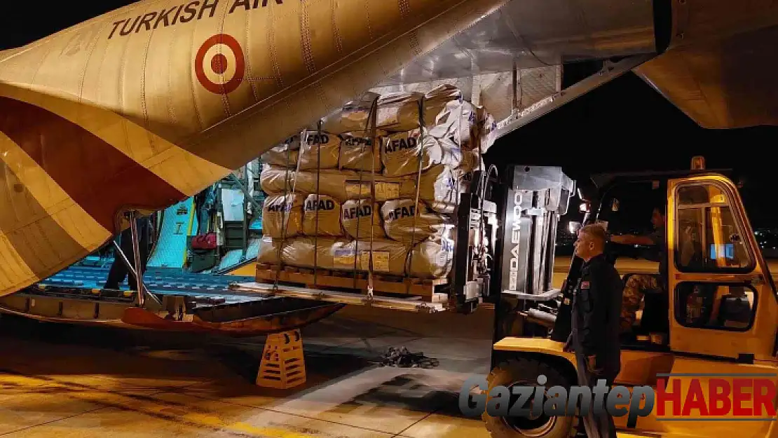 MSB: 'İnsani yardım malzemelerini taşıyan TSK'ya ait iki uçağımız daha Ankara Etimesgut Havaalanı'ndan hareket etti'