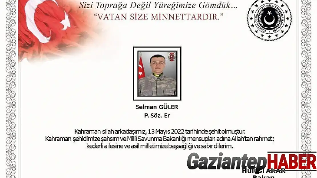 MSB: 'Pençe-Kilit Operasyonu bölgesinde 1 asker şehit oldu, 3 asker yaralandı'
