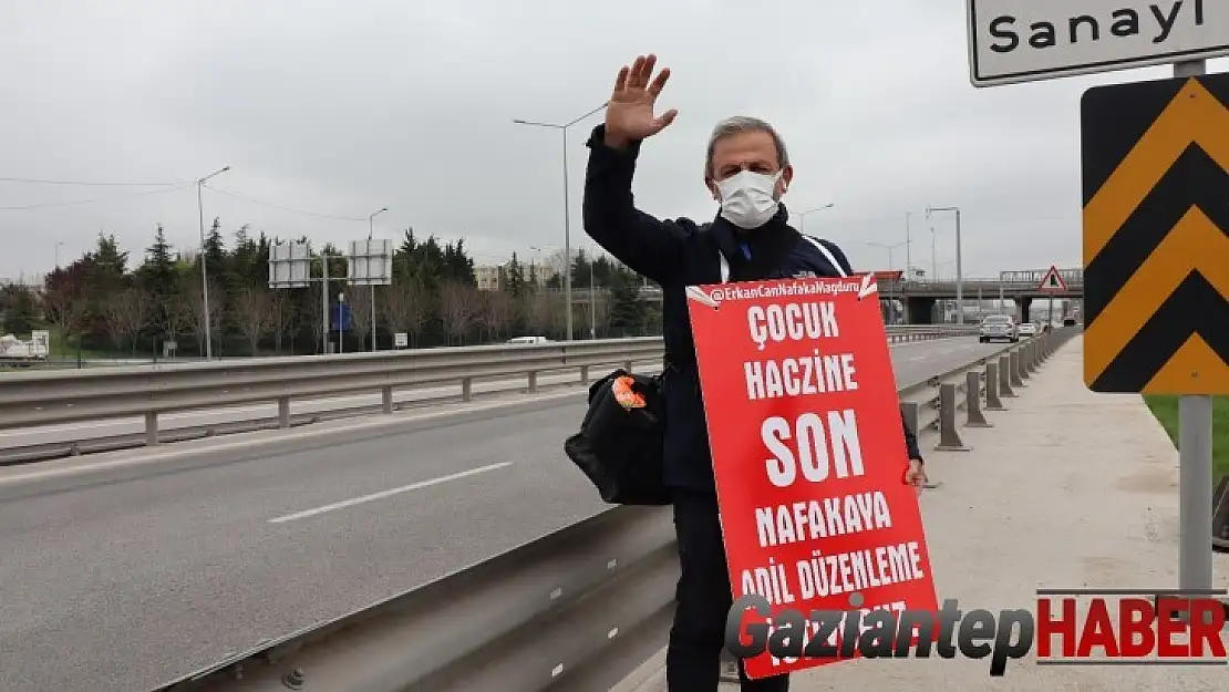 Nafaka yürüyüşünde 2 saat tutuklu kaldıktan sonra yoluna devam etti