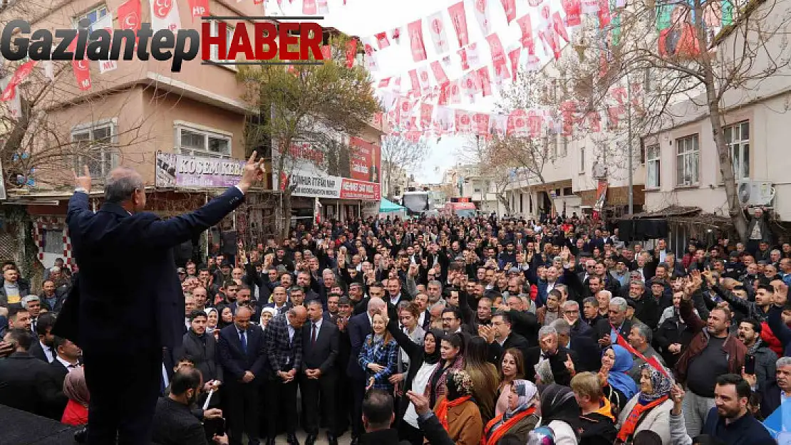 Oğuzeli'nde miting gibi açılış