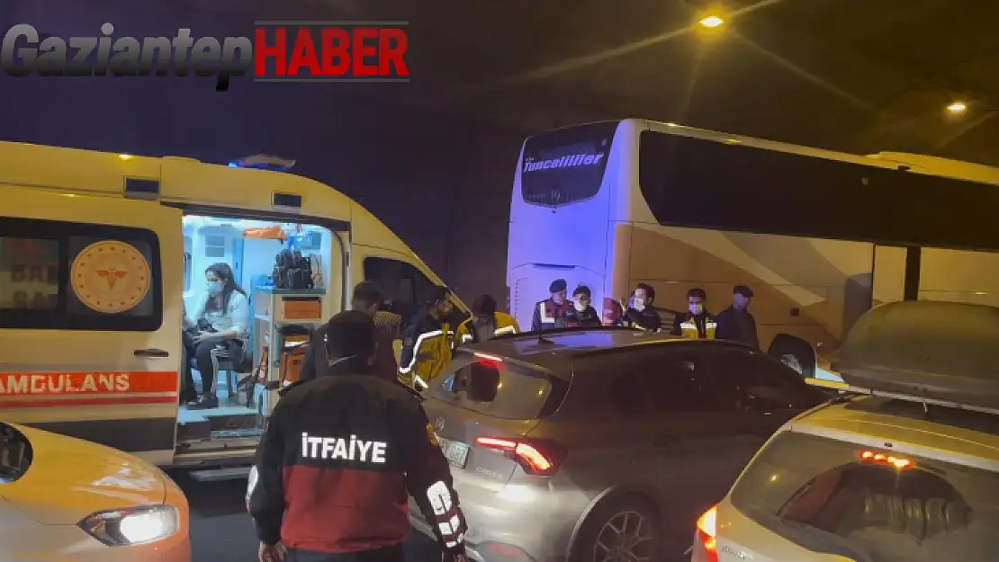 Gaziantep Osmaniye yolu tünelde zincirleme trafik kazası: 1 ölü, 6 yaralı